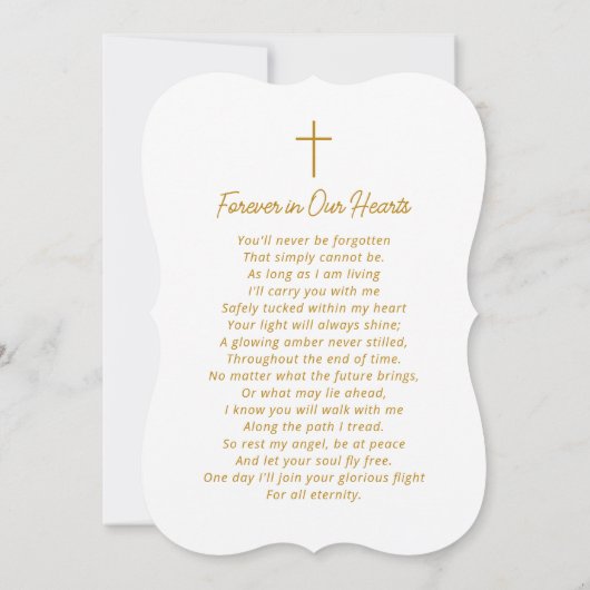 シンプル悔やみや弔慰追悼カード (裏面)