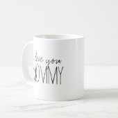 シンプル愛すパーソナライズされたる母 コーヒーマグカップ (正面左)