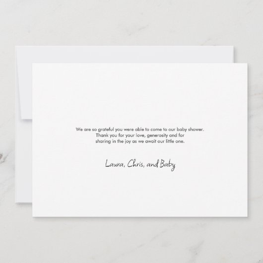 シンプル愛と感謝していハート サンキューカード (裏面)