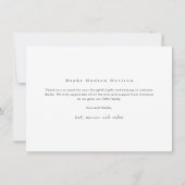 シンプル愛と感謝していベビー発表ありがとう サンキューカード (裏面)