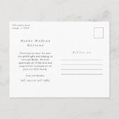 シンプル愛と感謝してい3写真のベビーありがとう ポストカード (裏面)