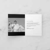 シンプル愛と5写真数々のの感謝していモダン結婚s サンキューカード (内部)