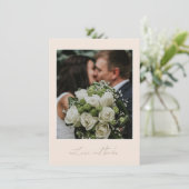 シンプル愛の感謝してい写真に結婚感謝 サンキューカード (スタンド正面)