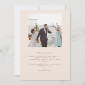 シンプル愛の感謝してい写真に結婚感謝 サンキューカード (裏面)