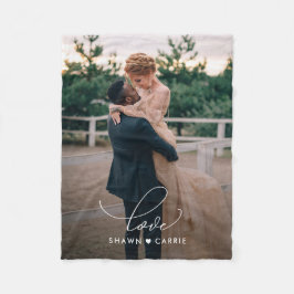 シンプル愛の編集可能カラーブランケパーソナライズされたット フリースブランケット