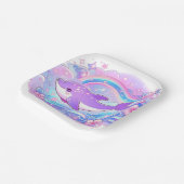 シンプル愛らしいドルフィンベビーシャワー ペーパープレート (傾斜あり)