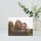 シンプル愛エレガントと愛は患者の結婚更新 ポストカード (スタンド正面)