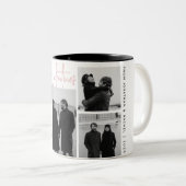 シンプル愛エレガントバレンタイン家族5写真 ツートーンマグカップ (正面右)