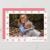シンプル愛エレガント写真教室バレンタイン シーズンカード (正面/裏面)