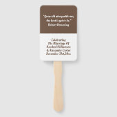 シンプル愛感動的引用文結婚の結婚 ハンドファン (裏面)