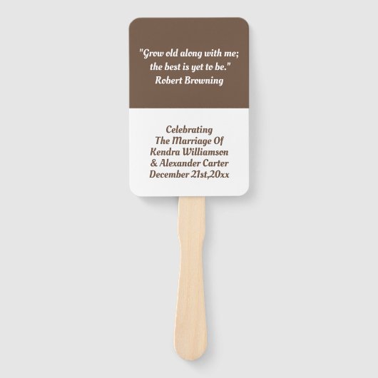 シンプル愛感動的引用文結婚の結婚 ハンドファン (正面)