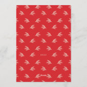 シンプル愛 |金ゴールドフェイクフォトフレーム シーズンカード (裏面)