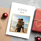 シンプル愛 |金ゴールドフェイクフォトフレーム シーズンカード