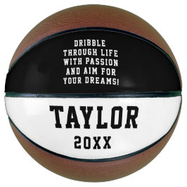 シンプル感動的白黒MVPコーチ名 バスケットボール