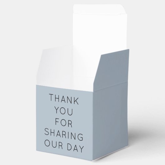 シンプル感謝していカスタムダスティ青結婚名 フェイバーボックス (オープン)