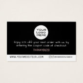 シンプル感謝していロゴの顧客割引挿入 (裏面)