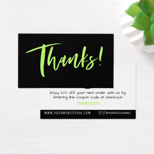 シンプル感謝していロゴの顧客割引挿入 (デスク)