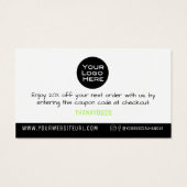 シンプル感謝していロゴの顧客割引挿入 (裏面)