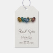 シンプル感謝してい結婚ScriptモダンS Thank You ギフトタグ (正面)