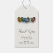 シンプル感謝してい結婚ScriptモダンS Thank You ギフトタグ (裏面)