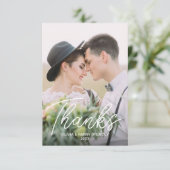 シンプル感謝してい2写真結婚のサンキューカード サンキューカード (スタンド正面)