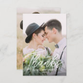 シンプル感謝してい2写真結婚のサンキューカード サンキューカード (正面/裏面)
