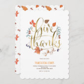 シンプル感謝してい,エレガント現行 招待状 (正面/裏面)