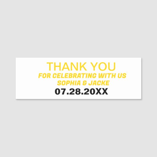 シンプル感謝してい 名札 (正面)