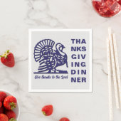 シンプル感謝夕食紙 スタンダードカクテルナプキン (インサイチュ)