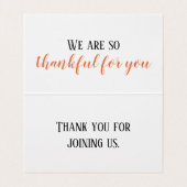 シンプル感謝祭ディナーシーティングカード聖なる書物、 経典 (内部フラット)