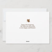 シンプル感謝祭モダン家族の写真コラージュ シーズンカード (裏面)