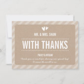 シンプル感謝PLAIN TYPEホワイトクラフト ノートカード (正面)