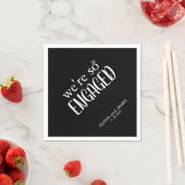 シンプル我々はダイヤ婚約したモンドリングや輪婚約 スタンダードカクテルナプキン (インサイチュ)