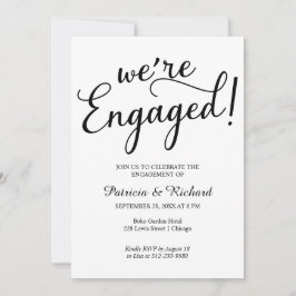 シンプル我々は婚約パーティ婚約した招待状 案内状