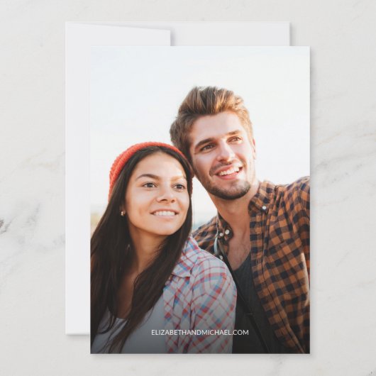 シンプル手に婚約したす素朴結婚る セーブザデート (裏面)