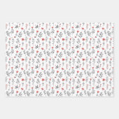 シンプル手エレガント引きフローラギフトラップ ラッピングペーパーシート (正面3)