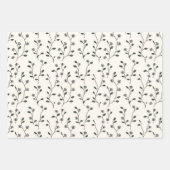 シンプル手エレガント引きフローラギフトラップ ラッピングペーパーシート (正面2)