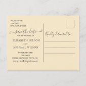 シンプル手エレガント引き白い赤さくらんぼ 案内ポストカード (裏面)