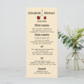 シンプル手エレガント描き白い赤さくらんぼ メニュー (スタンド正面)