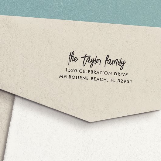 シンプル手モダンスケッチ差出人住所 セルフインキングスタンプ