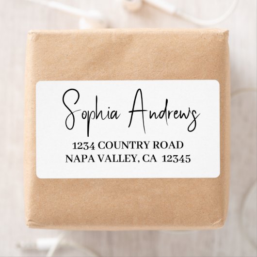 シンプル手モダンスケッチ差出人住所 ラベル (インサイチュ)