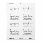 シンプル手モダンスケッチ差出人住所 ラベル (フルシート)