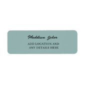 シンプル手モダンスケッチ差出人住所 ラベル (正面)