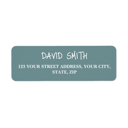 シンプル手モダンスケッチ差出人住所 ラベル (正面)