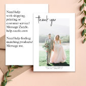 シンプル手レタリング結婚ズ サンキューカード