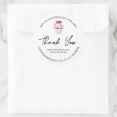 シンプル手作りカップケーキありがとうレーベル ラウンドシール (バッグ)