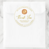 シンプル手作りクッキーありがとうご案内 ラウンドシール (バッグ)