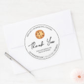 シンプル手作りクッキーありがとうご案内 ラウンドシール (封筒)