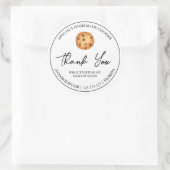 シンプル手作りクッキーありがとうご案内 ラウンドシール (バッグ)