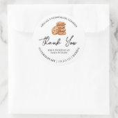 シンプル手作りクッキーありがとうご案内 ラウンドシール (バッグ)